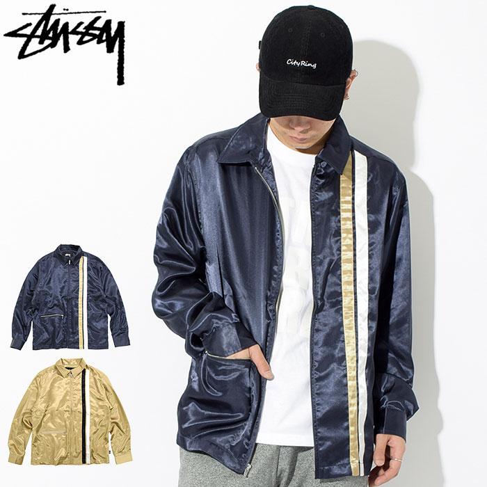 ステューシー ジャケット STUSSY メンズ Racing(stussy JKT サテン レーシングジャケット アウター ブルゾン 男性用