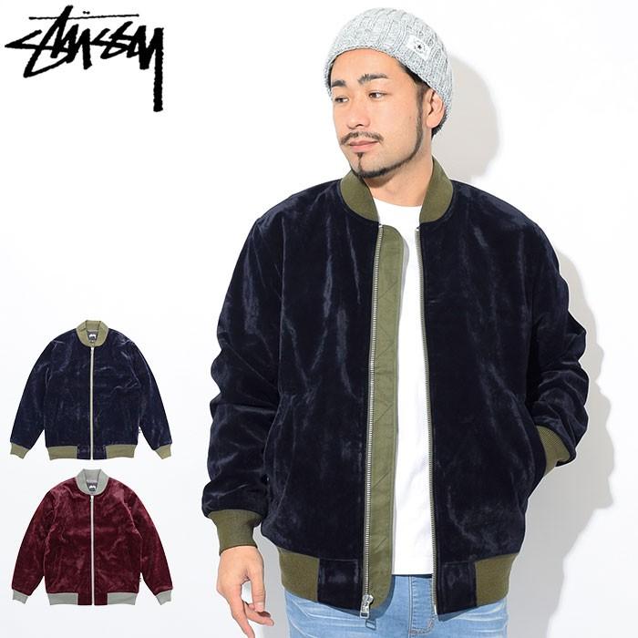 ステューシー ジャケット STUSSY メンズ Velvet Bomber(stussy JKT ボマージャケット ベルベット アウター 男性