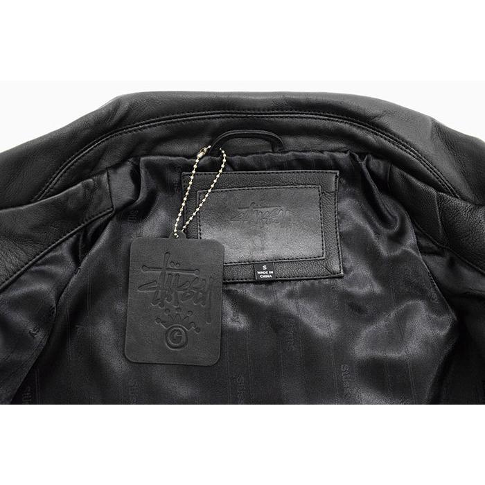 Stussy ブラック レザージャケット S(K) Stussy x Our Legacy Work Shop Blouson Jacket Leather Black