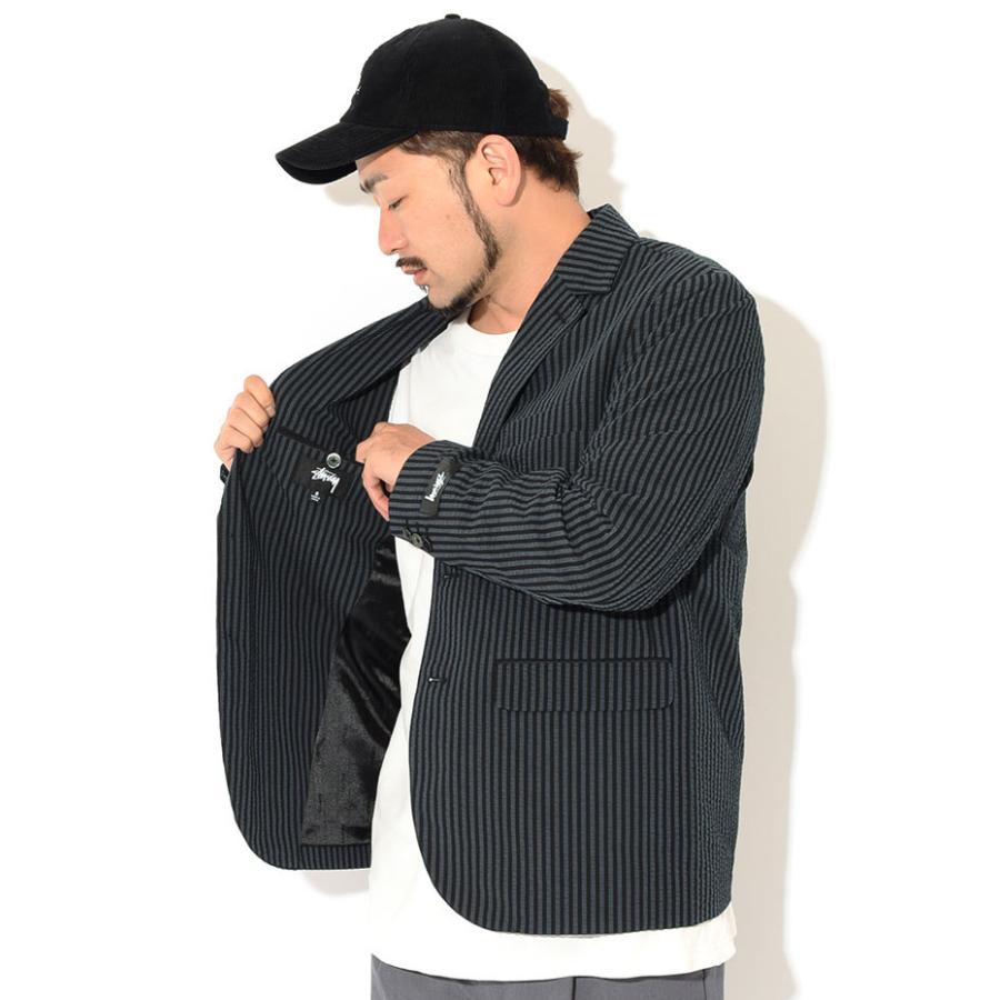 ステューシー ジャケット STUSSY メンズ Stripe Seersucker Sport Coat ( JKT ストライプ シアサッカー テーラード 115577 USAモデル 正規 )｜icefield｜05