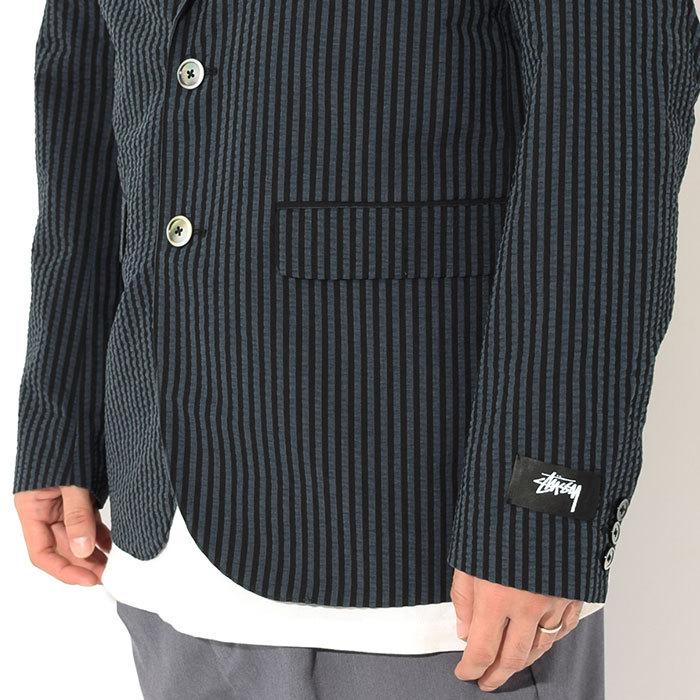 ステューシー ジャケット STUSSY メンズ Stripe Seersucker Sport Coat ( JKT ストライプ シアサッカー テーラード 115577 USAモデル 正規 )｜icefield｜07