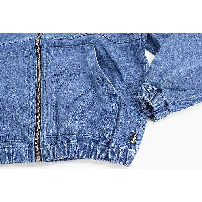 Stussy スカジャン M 青/シルバー STUSSY ステューシー