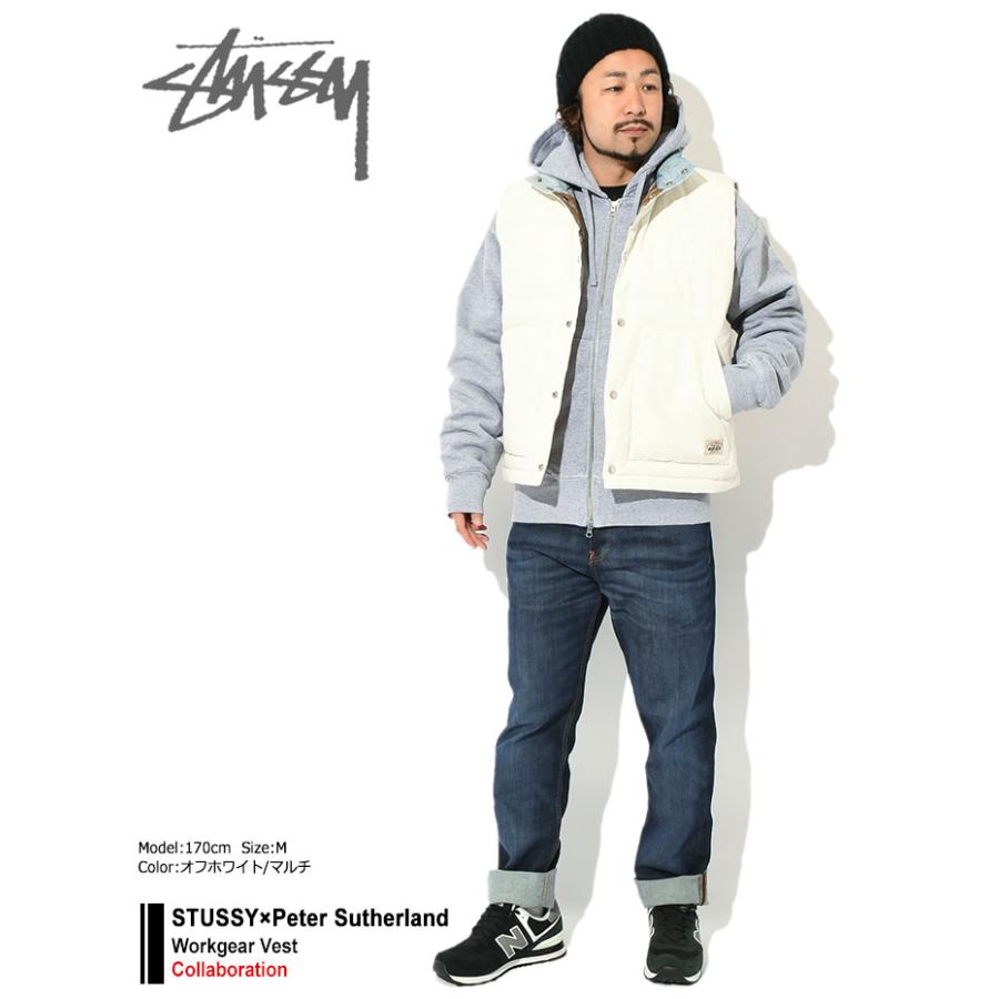 ステューシー ジャケット STUSSY メンズ Peter Sutherland Workgear コラボ (Vest ベスト リバーシブル ダウンベスト 115662 USAモデル 正規)｜icefield｜03