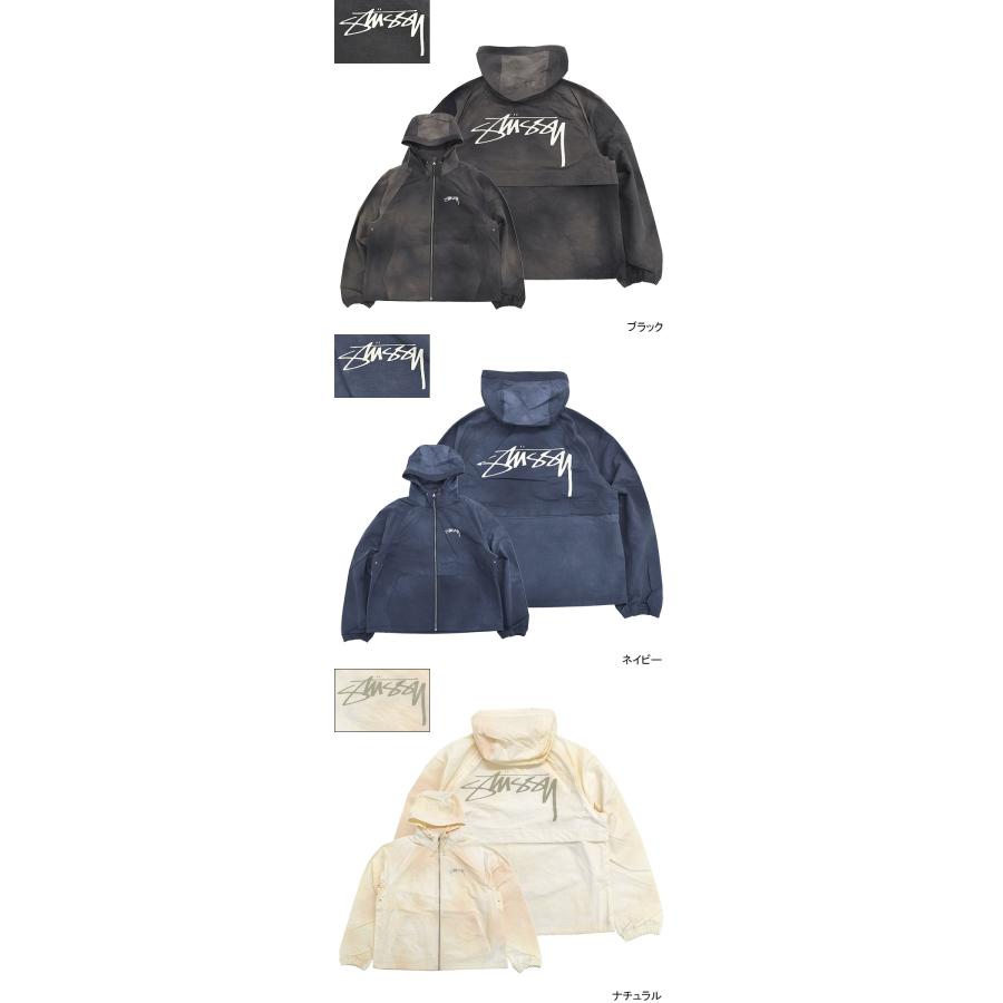 STUSSY シェルジャケット（かごたま） Beach Shell Wave Dye – Black | Outerwear | Stüssy Japan