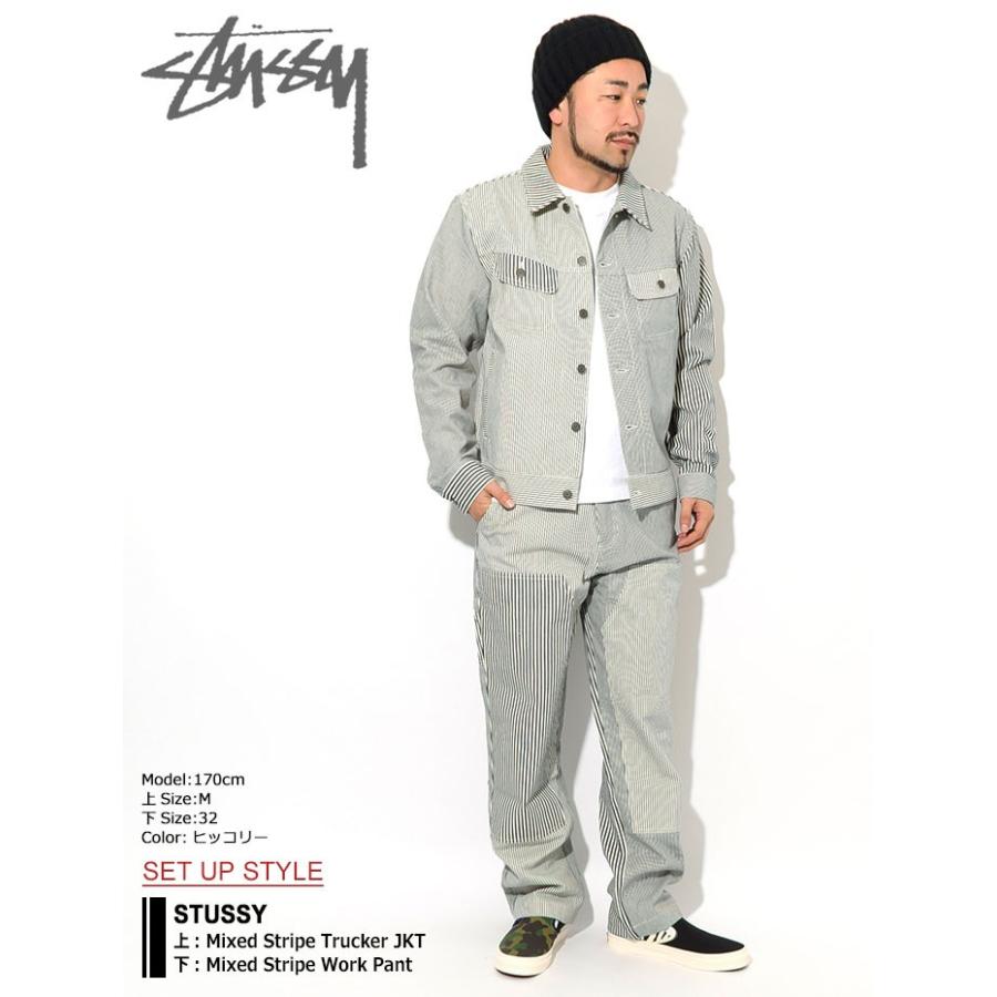 ステューシー パンツ STUSSY メンズ Mixed Stripe Work ( stussy pant ヒッコリー ストライプ ペインターパンツ  116393 USAモデル 正規 )