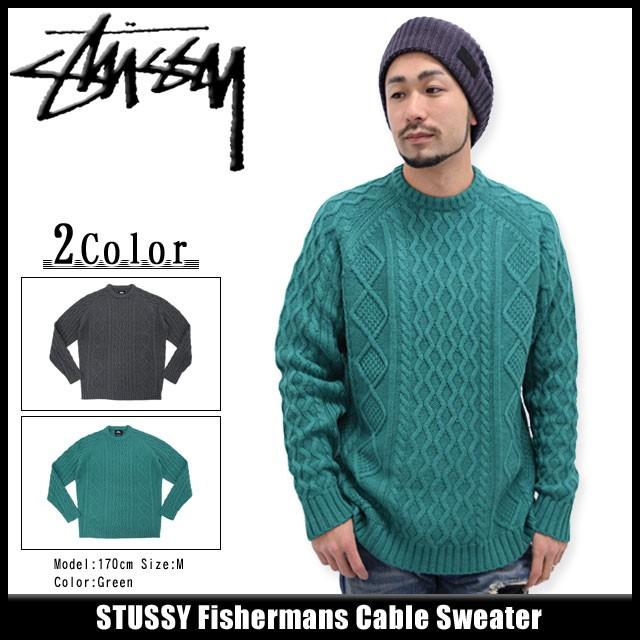 ステューシー STUSSY セーター メンズ Fishermans Cable(stussy sweater ニット クルーネック トップス メンズ・男性用 117033)｜icefield