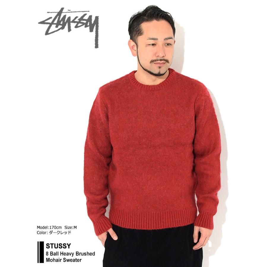 ステューシー セーター STUSSY メンズ 8 Ball Heavy Brushed Mohair (stussy sweater クルーネック 117078 USAモデル 正規)｜icefield｜02