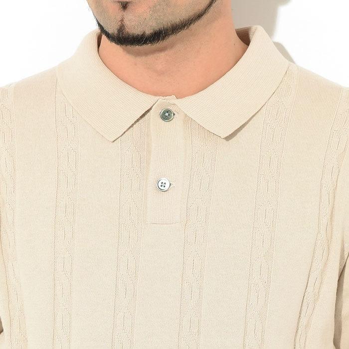 Stussy ストライプ ニットポロシャツ アイボリー Stussy ストライプ ニットポロシャツ アイボリー
