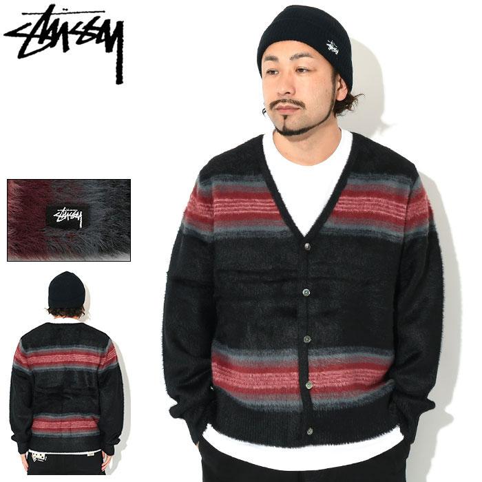 ステューシー カーディガン STUSSY Stripe Shaggy (stussy cardigan ストライプ シャギー フリース Fleece  トップス 117137 USAモデル 正規) : stu-117137 : ice field - 通販 - Yahoo!ショッピング