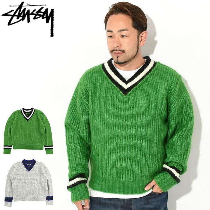 ステューシー セーター STUSSY メンズ Mohair Tennis ( stussy sweater Vネック トップス 男性用 117142  USAモデル 正規 ) :STU-117142:ice field - 通販 - Yahoo!ショッピング