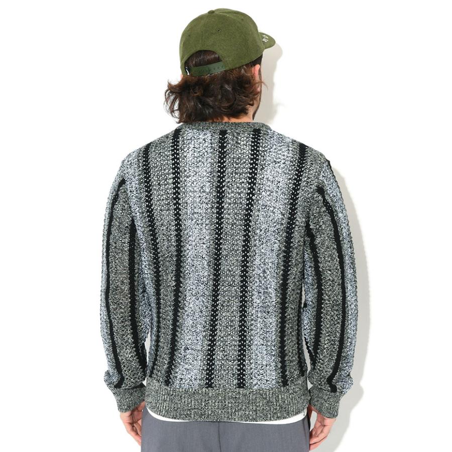 Stussy グレー ブラック クルーネック セーター L STUSSY ステューシー セーター メンズ Baja Loose Gauge