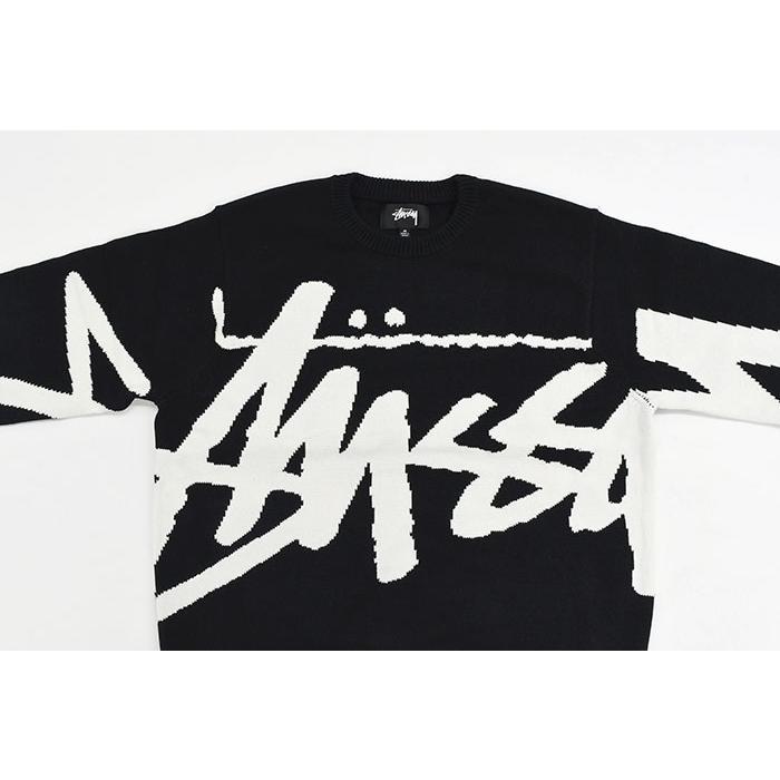 Stussy ロゴ入り クルーネックセーター STUSSY - 新品 STUSSY ステューシー ニット サイズ:XL 21AW
