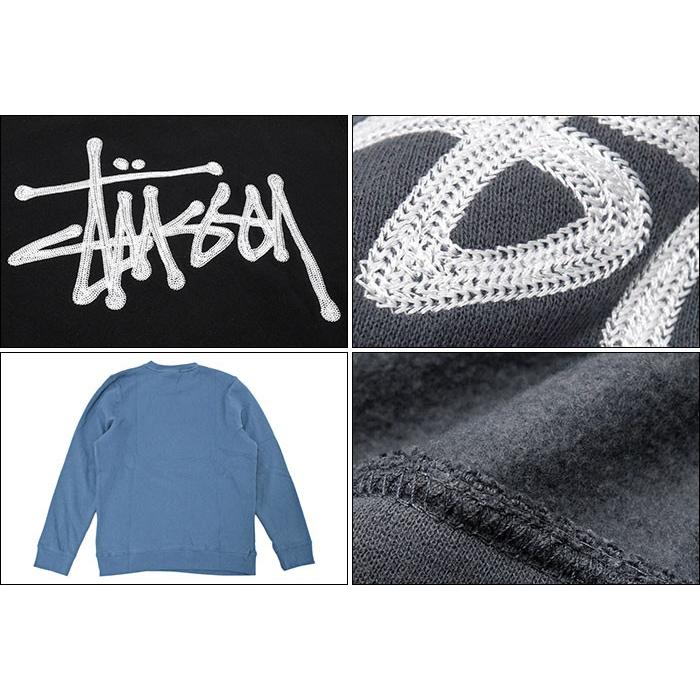 ステューシー STUSSY トレーナー メンズ Chain Stitch Applique(stussy crew sweat スウェット トップス 男性用 118209)｜icefield｜03