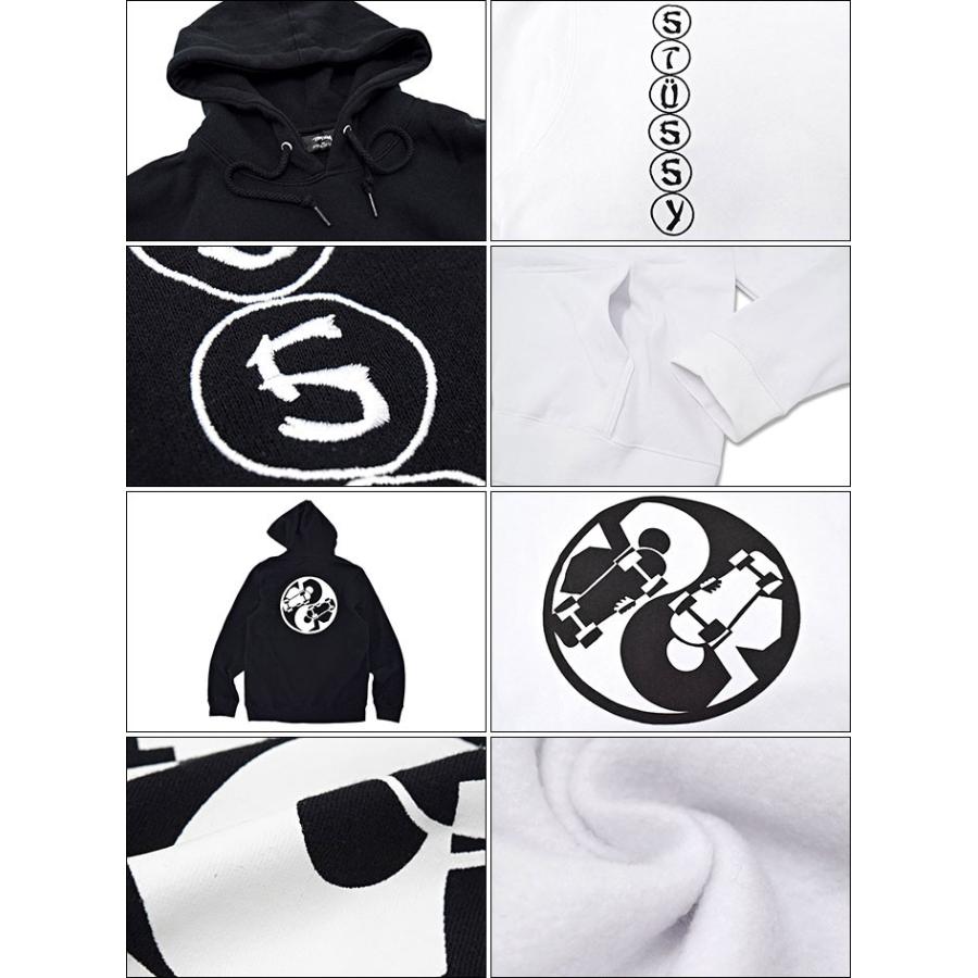 STUSSY ステューシー プルオーバー パーカー メンズ Yin Yang Applique 