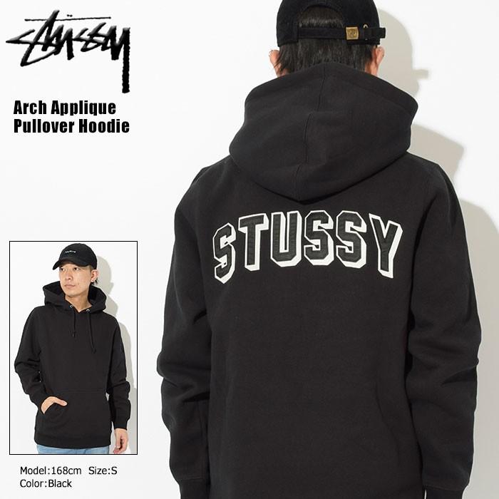 関税込み♪【STUSSY】STU APPLIQUE ★パーカー STUSSY ステューシー パーカー プルオーバー メンズ STU