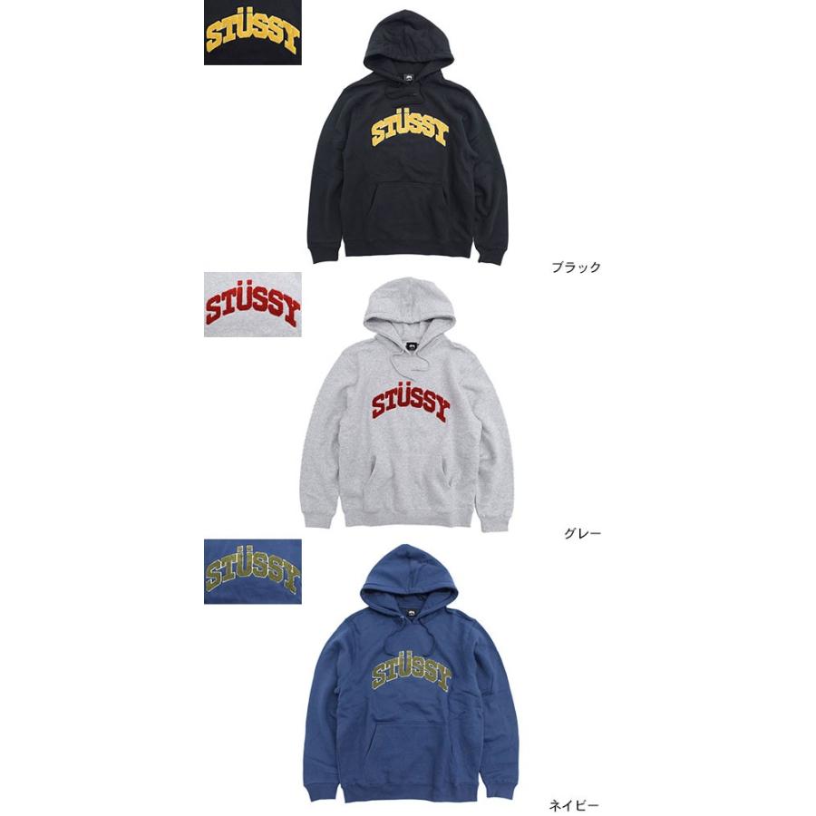 STUSSY ステューシー アーチロゴ 刺繍 プルオーバー パーカー L STUSSY ステューシー プルオーバー パーカー メンズ Chenille