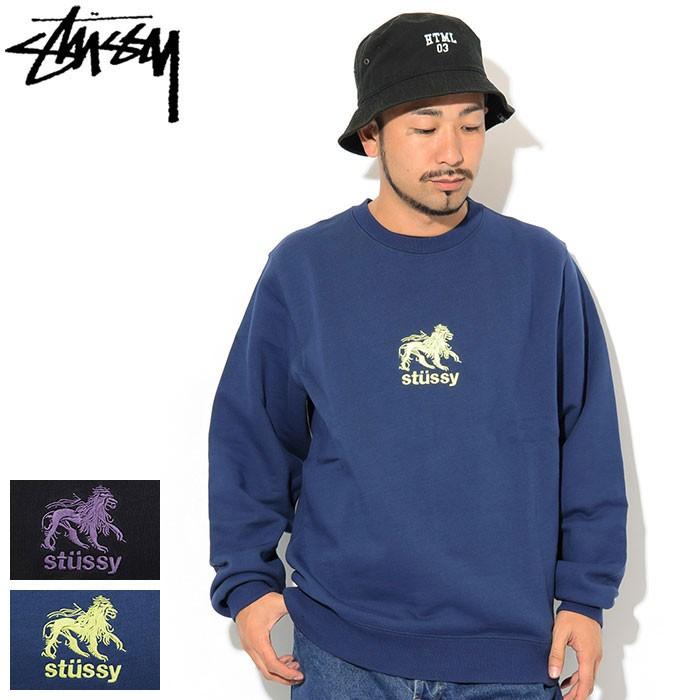 139 STUSSY ネイビー トレーナー Mサイズ 中古・古着通販】stussy (ステューシー) ロゴプリントスウェット