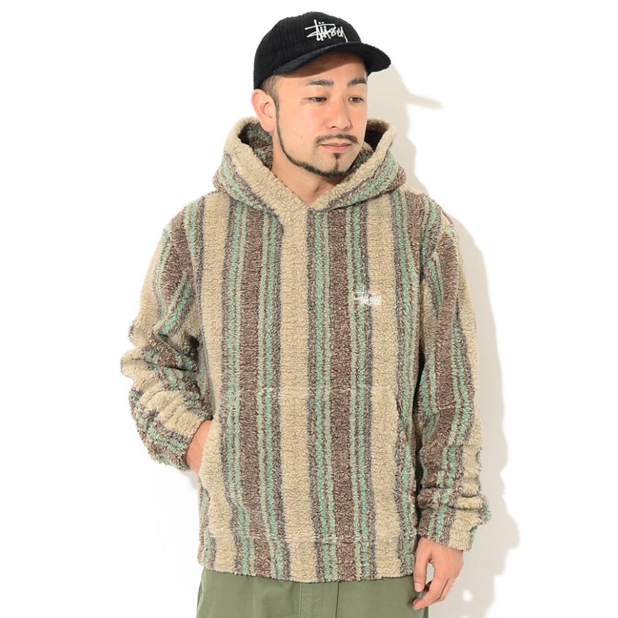 ステューシー ジャケット STUSSY メンズ Stripe Sherpa Hoodie ( stussy JKT シェルパ フリースジャケット 118438 USAモデル 正規 )｜icefield｜04