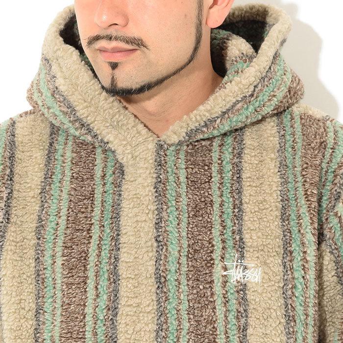 ステューシー ジャケット STUSSY メンズ Stripe Sherpa Hoodie ( stussy JKT シェルパ フリースジャケット 118438 USAモデル 正規 )｜icefield｜06