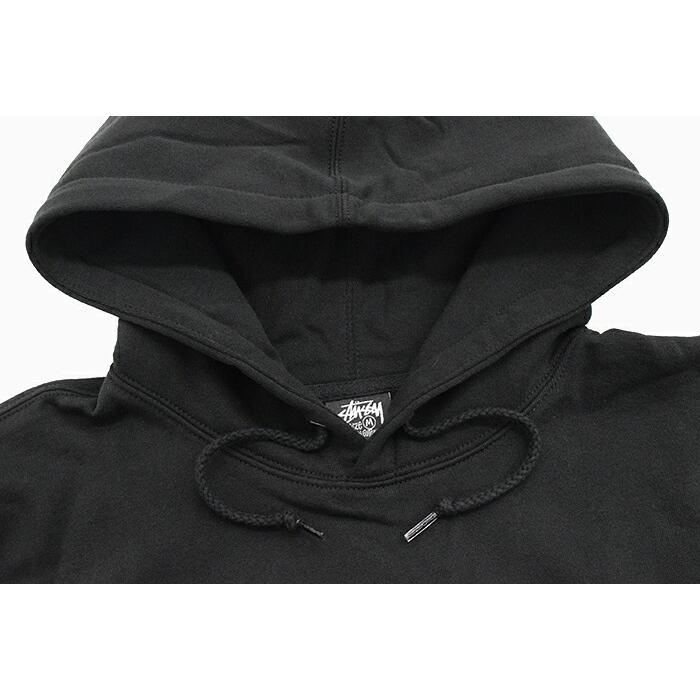 【希少】STUSSY ステューシー　刺繍ロゴ　オーバーサイズ　ジップパーカー　黒 STUSSY（ステューシー） パーカー ジップアップ メンズ & レディース