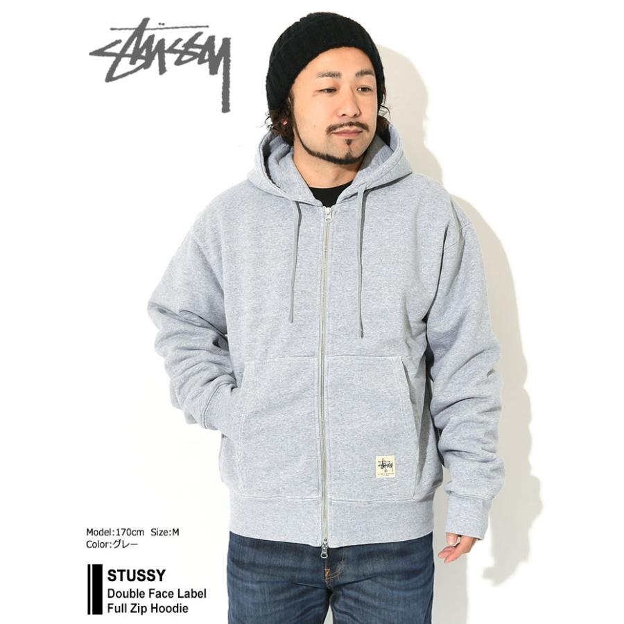 ステューシー パーカー ジップアップ STUSSY メンズ Double Face Label