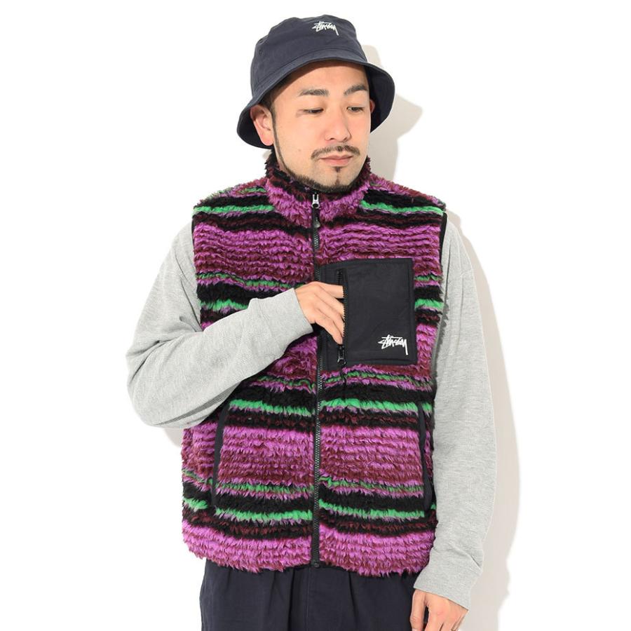 ステューシー ジャケット STUSSY メンズ Striped Sherpa ( stussy Vest