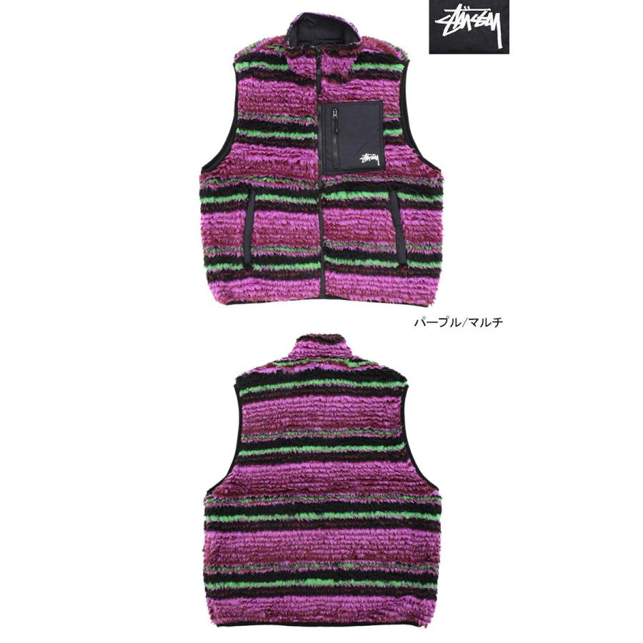 STUSSY（ステューシー） ジャケット メンズ Striped Sherpa ( stussy