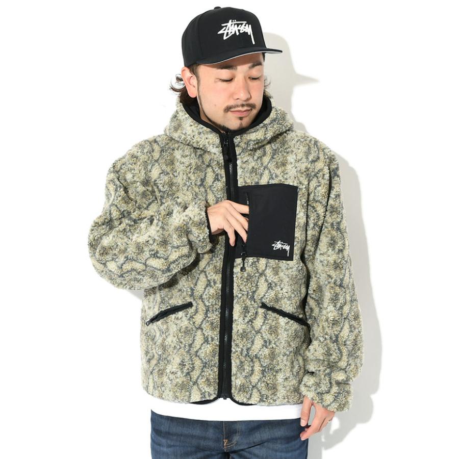 STUSSY ステューシー ジャケット メンズ Snake Jacquard Sherpa STUSSY ステューシー ジャケット メンズ Snake Jacquard Sherpa