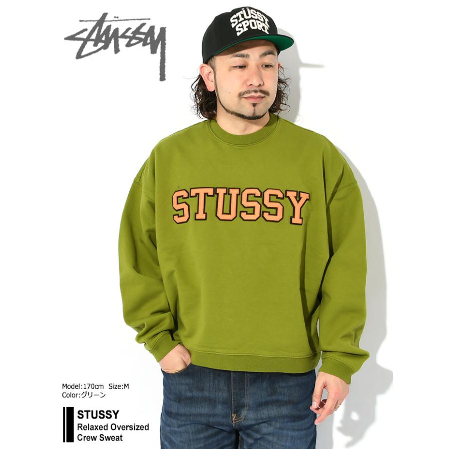 ステューシー トレーナー STUSSY メンズ Relaxed Oversized(crew sweat ビッグシルエット オーバーサイズ スウェット  118517 USAモデル 正規)