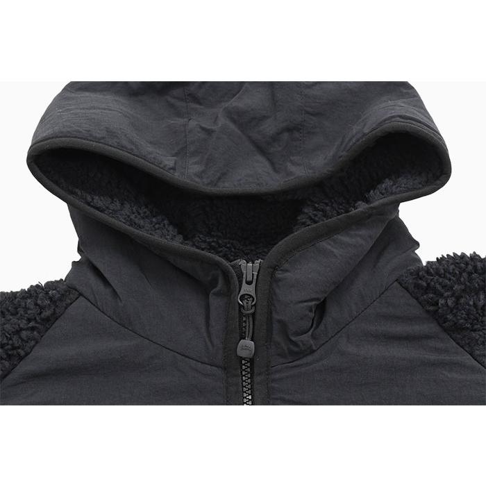 Stussy フード付きダウンジャケット 黒 STUSSY ステューシー ジャケット メンズ Sherpa Paneled Hooded