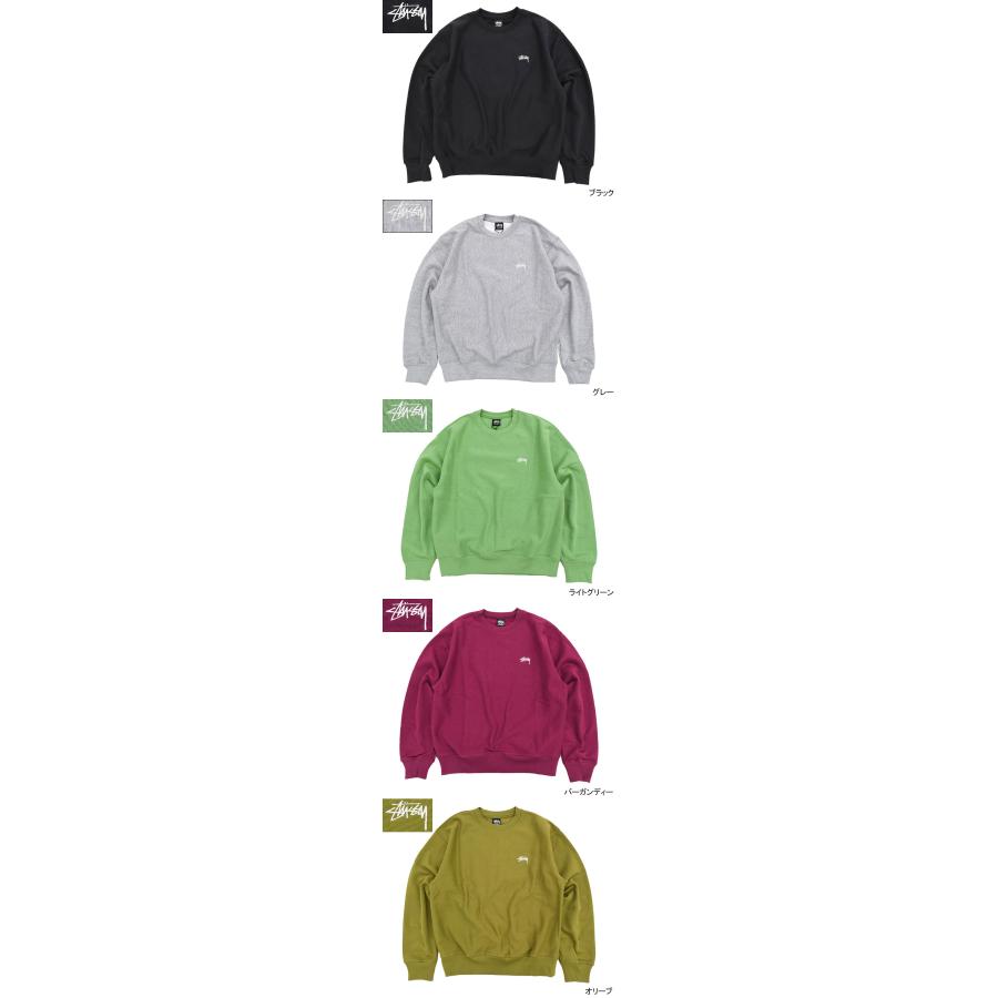 ステューシー トレーナー STUSSY メンズ 23HO Stock Logo ( stussy crew sweat スウェット トップス 男性用 118531 USAモデル 正規 )｜icefield｜09