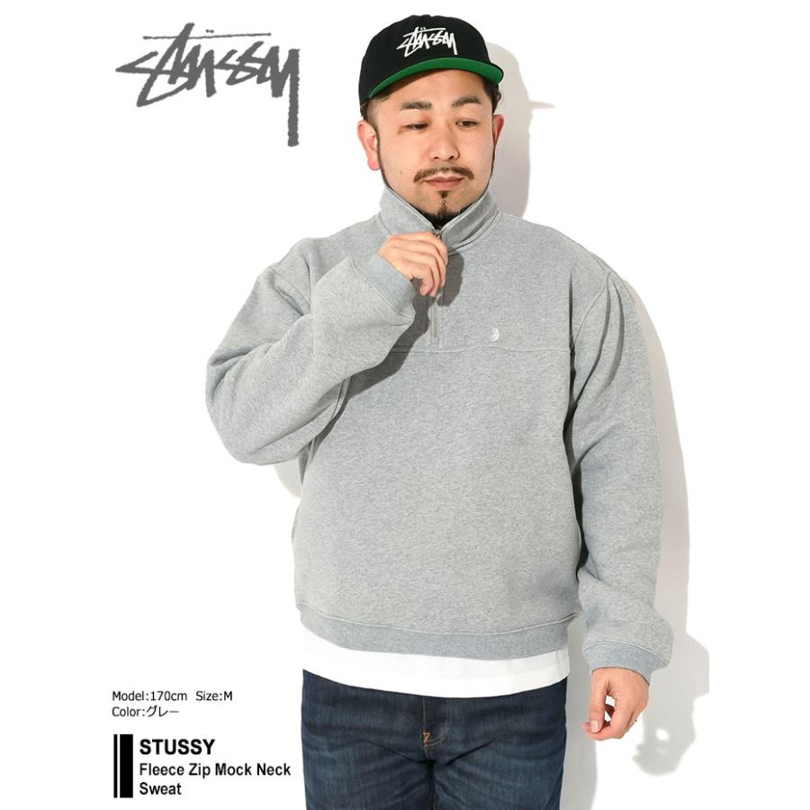 STUSSY ステューシー トレーナー メンズ Fleece Zip Mock Neck STUSSY ステューシー トレーナー メンズ Fleece Zip Mock Neck