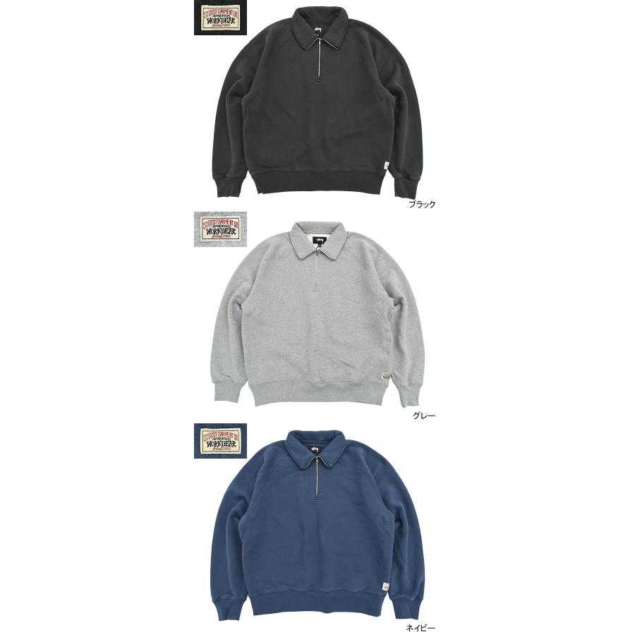 STUSSY ステューシー トレーナー メンズ Fleece Raglan Zip Mock STUSSY ステューシー トレーナー メンズ Fleece Raglan Zip Mock