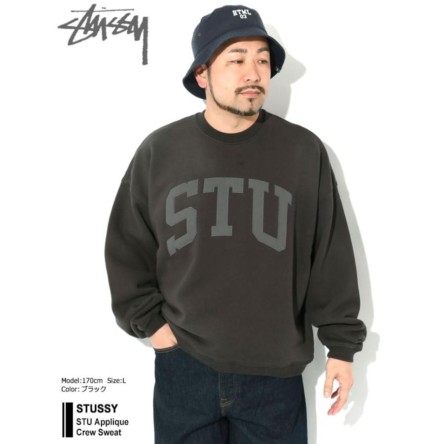 STUSSY ステューシー トレーナー メンズ STU Applique ( crew STUSSY ステューシー トレーナー メンズ STU Applique ( crew