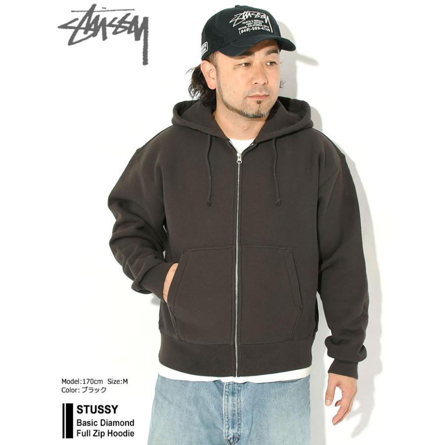 STUSSY（ステューシー） パーカー ジップアップ メンズ Basic Diamond