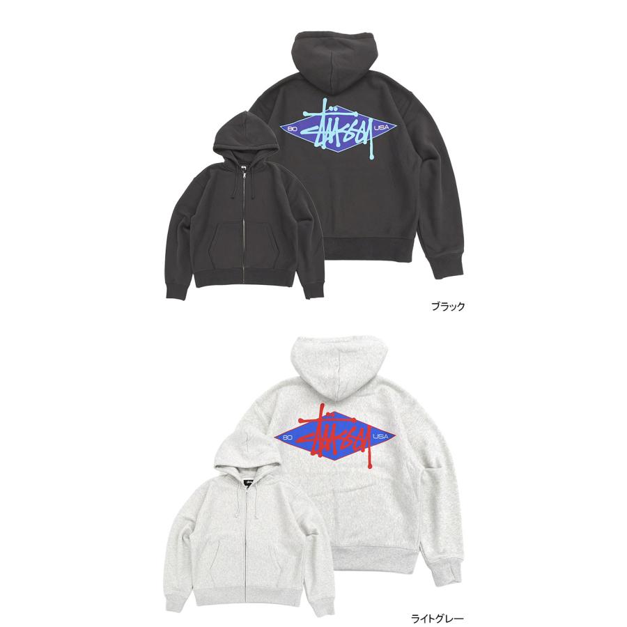 STUSSY（ステューシー） パーカー ジップアップ メンズ Basic Diamond