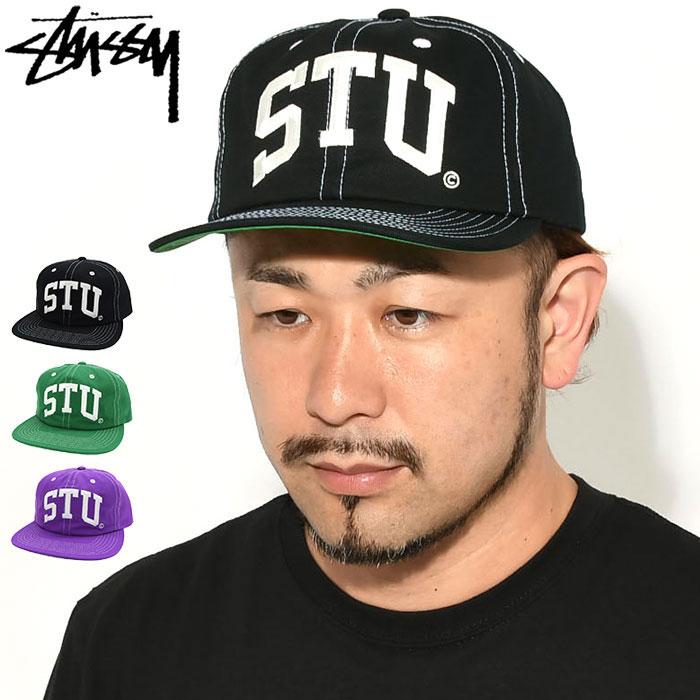 ステューシー キャップ 帽子 STUSSY STU Arch Strapback Cap