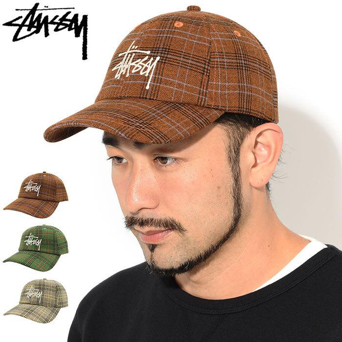 STUSSY（ステューシー） キャップ 帽子 STUSSY Big Logo Plaid Low Pro