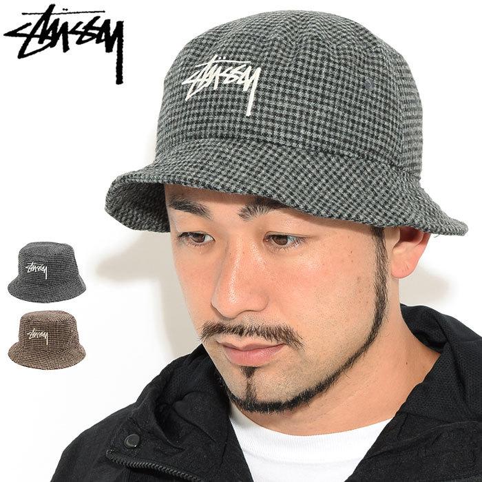 STUSSY ステューシー バケット ハット Wool Check Big Stock STUSSY ステューシー バケット ハット Wool Check Big Stock