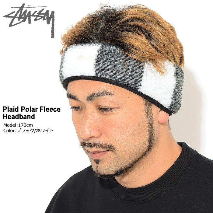 ステューシー ヘッドバンド STUSSY Plaid Polar Fleece ( headband