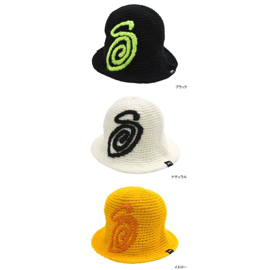 STUSSY ステューシー バケット ハット Swirly S Knit Bucket Hat STUSSY ステューシー バケット ハット Swirly S Knit Bucket Hat