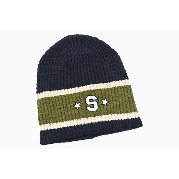 Stussy SKULLCAP VARSITY STAR STRIPE ビーニー STUSSY（ステューシー） ニット帽 STUSSY Varsity S Stripe Skullcap