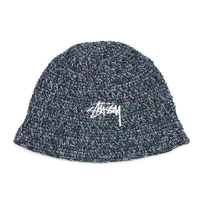 STUSSY バケットハット メッシュ ストューシー ハット 帽子 L 古着 STUSSY（ステューシー） バケット ハット STUSSY Hemp Stock Bucket