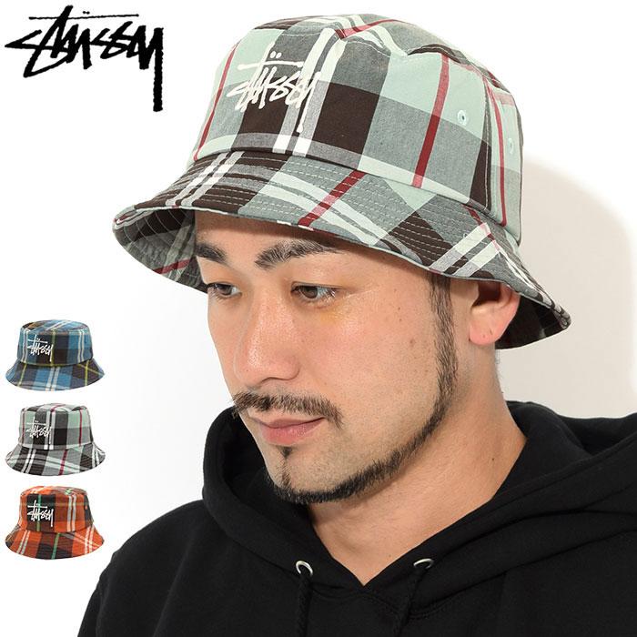 STUSSY ステューシー バケット ハット Big Logo Madras Bucket STUSSY ステューシー バケット ハット Big Logo Madras Bucket