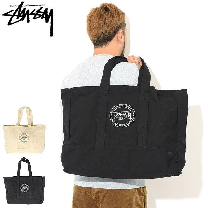 Stussy ダークグレー トートバッグ Canvas Extra Large Tote – Washed Black | Accessories