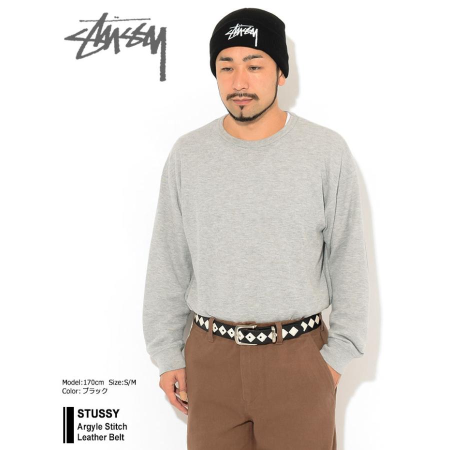 STUSSY ステューシー ベルト メンズ Argyle Stitch Leather STUSSY ステューシー ベルト メンズ Argyle Stitch Leather