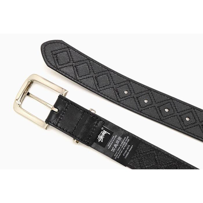 ステューシー ベルト STUSSY メンズ Argyle Stitch Leather ( stussy belt レザーベルト 男性用 135170 USAモデル 正規 )｜icefield｜07
