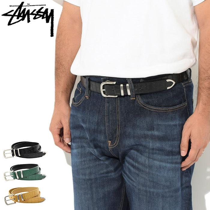 安い購入 メンズ STUSSY ベルト ステューシー Gator ) 正規 USAモデル 135181 メンズ・男性用 レザーベルト belt stussy ( Dress Leather ベルト