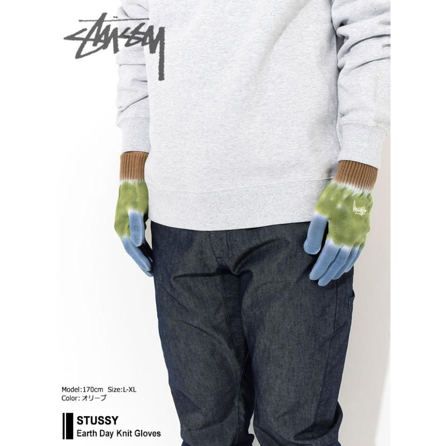 ステューシー 手袋 STUSSY メンズ Earth Day Knit ( stussy glove グローブ タイダイ染め 138731 USAモデル 正規 小物 )｜icefield｜02