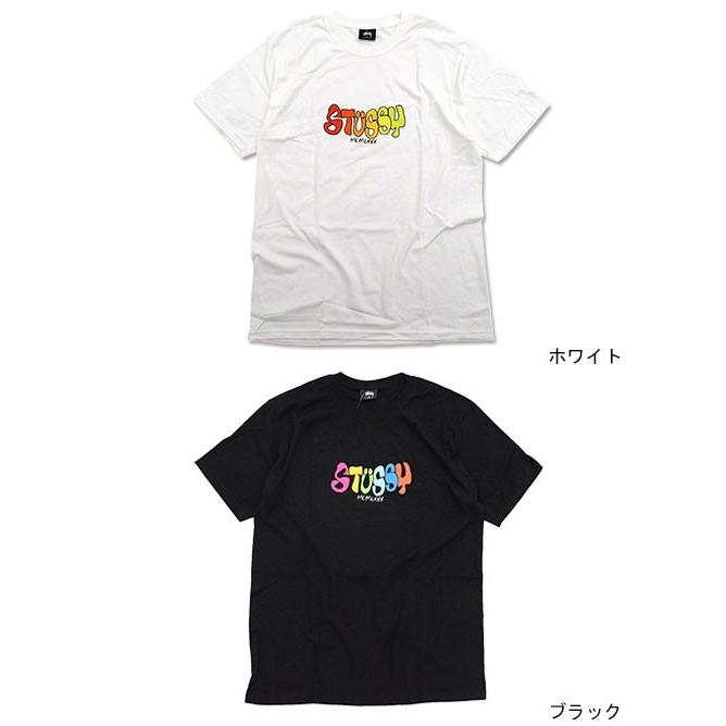ステューシー Tシャツ ブラック 黒タグ コットン 半袖 ユニセックス B050 STUSSY ステューシー Tシャツ 半袖 メンズ MCMLXXX ( stussy tee